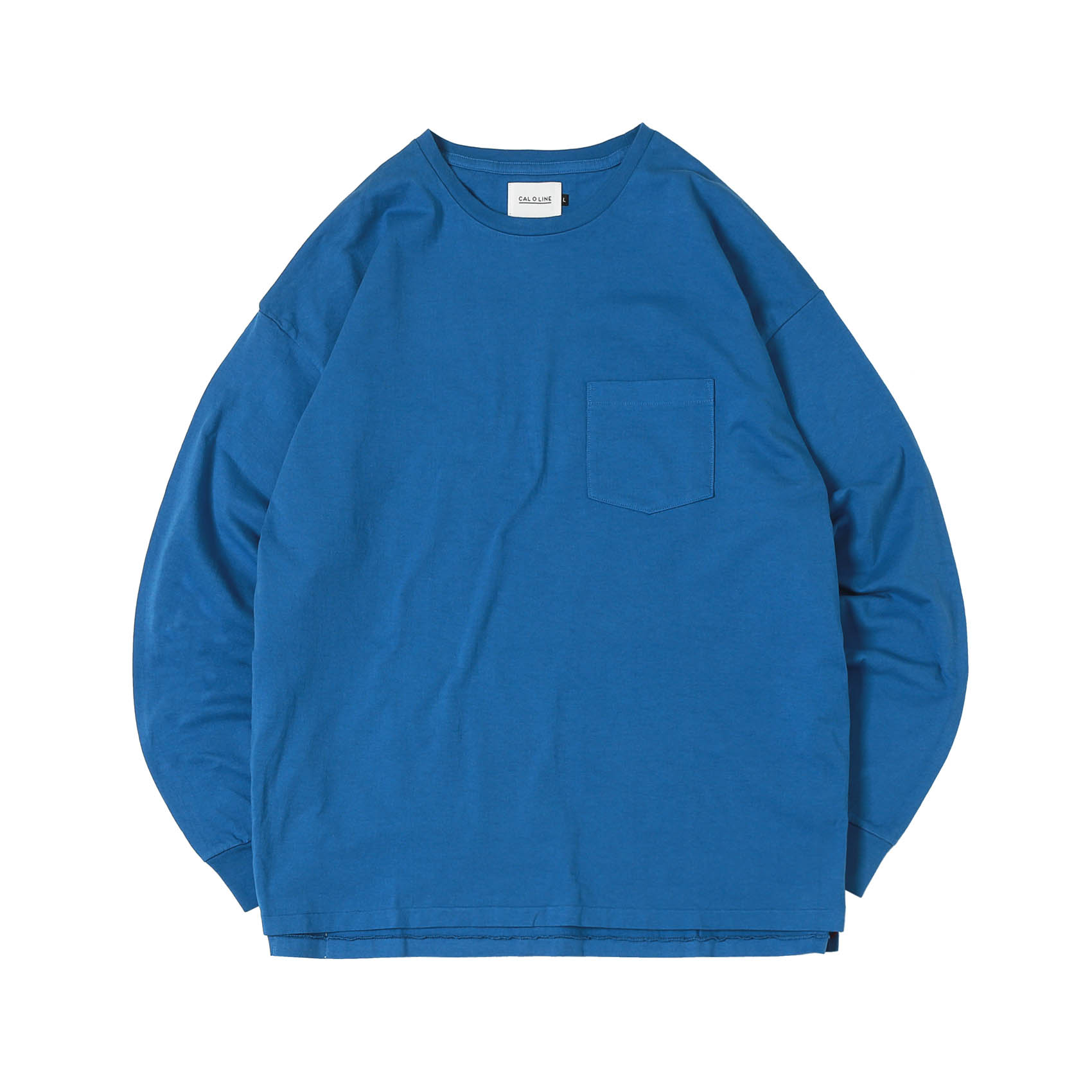 SOLID COLOR L/S TEE - BLUE