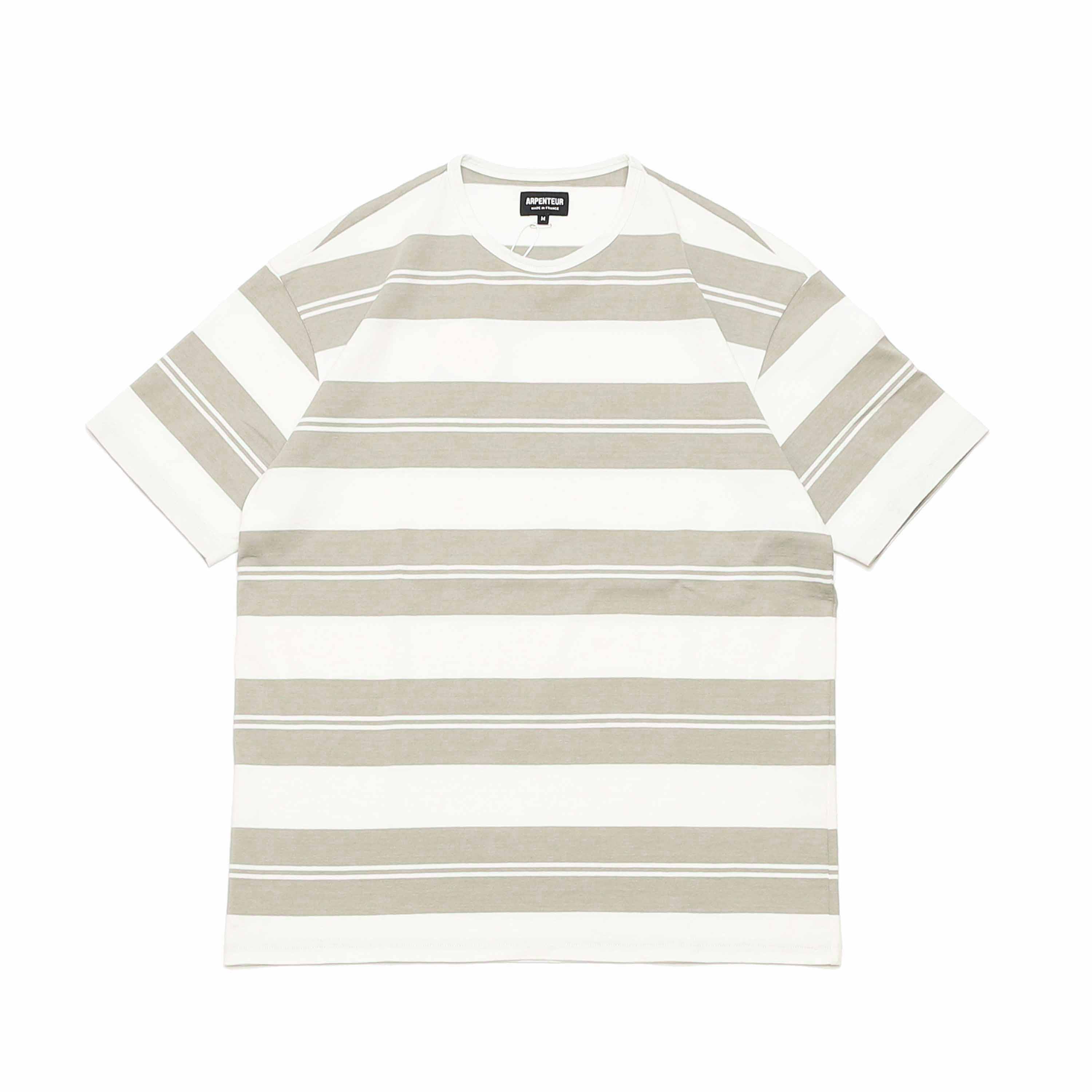 MATCH T-SHIRT - OFF WHITE / STONE RUGBY STRIPE