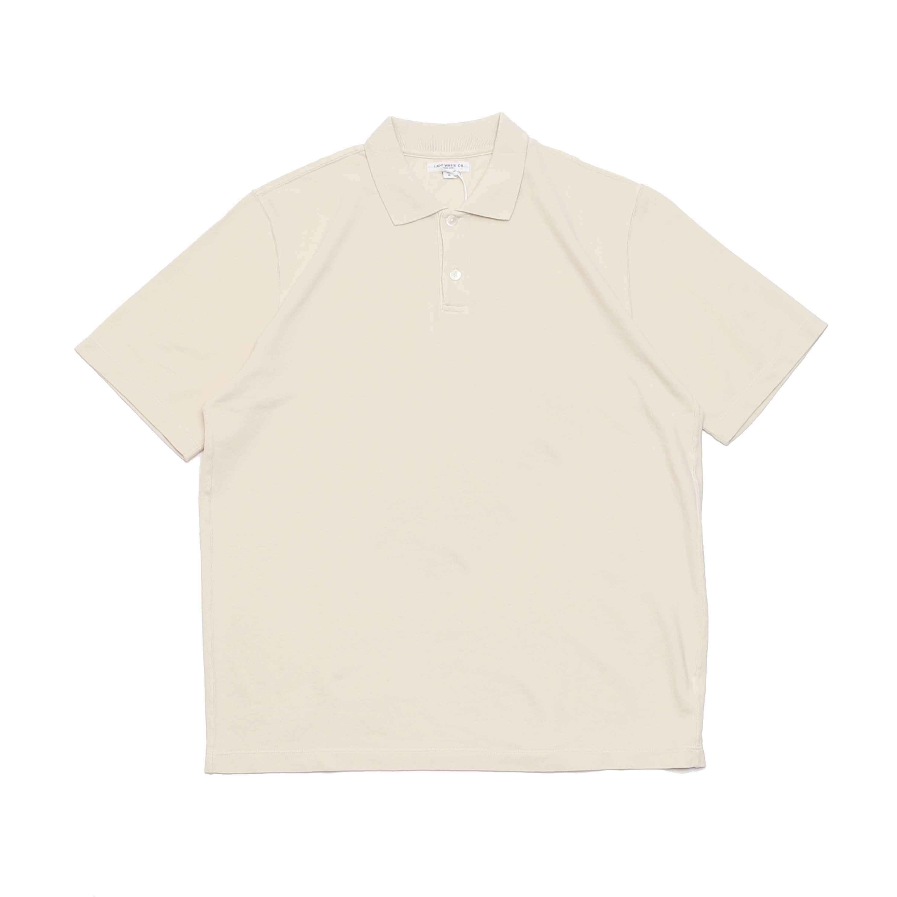 S/S TWO BUTTON POLO - ALABASTER