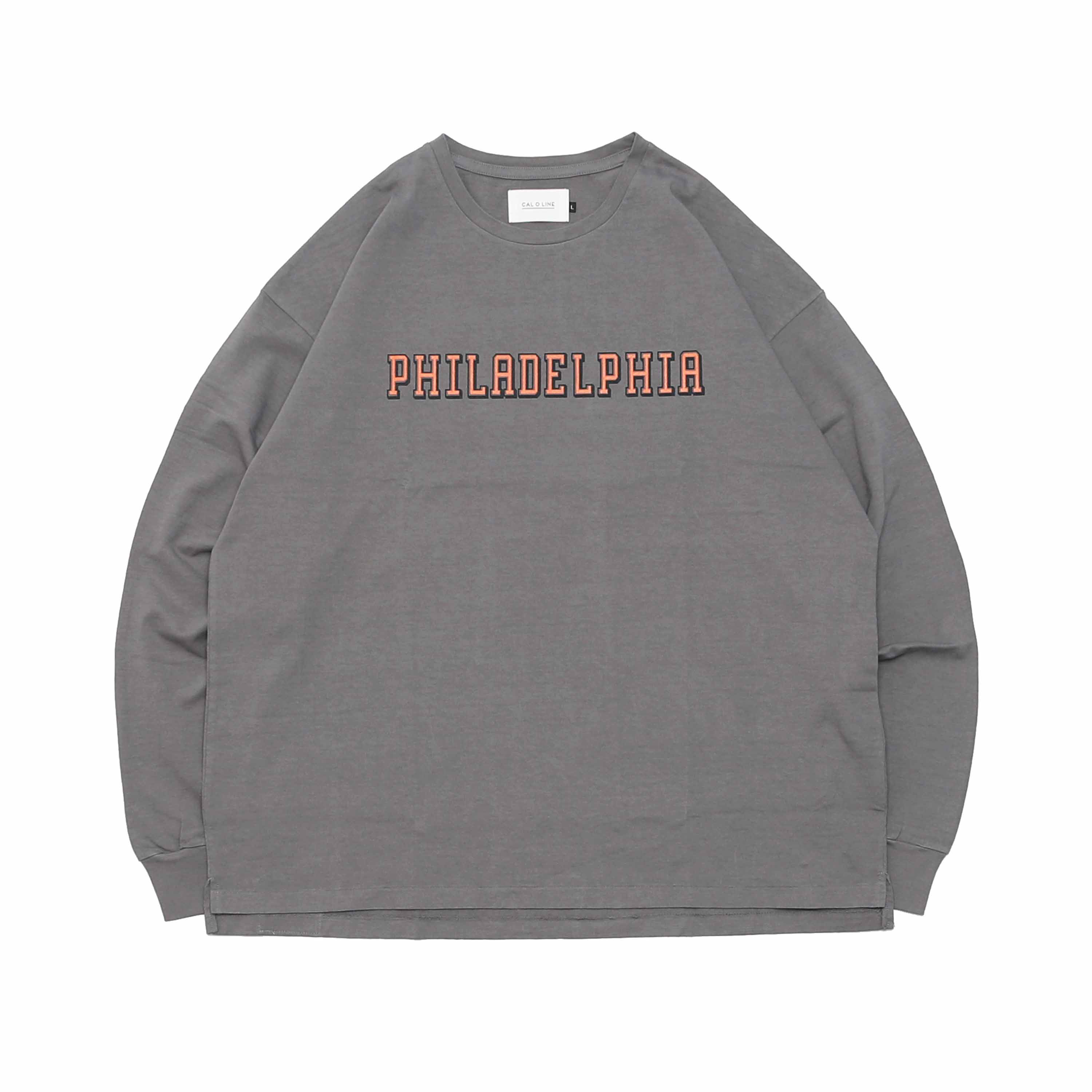 &quot;PENN MAP&quot; LONG SLEEVE TEE - CHARCOAL