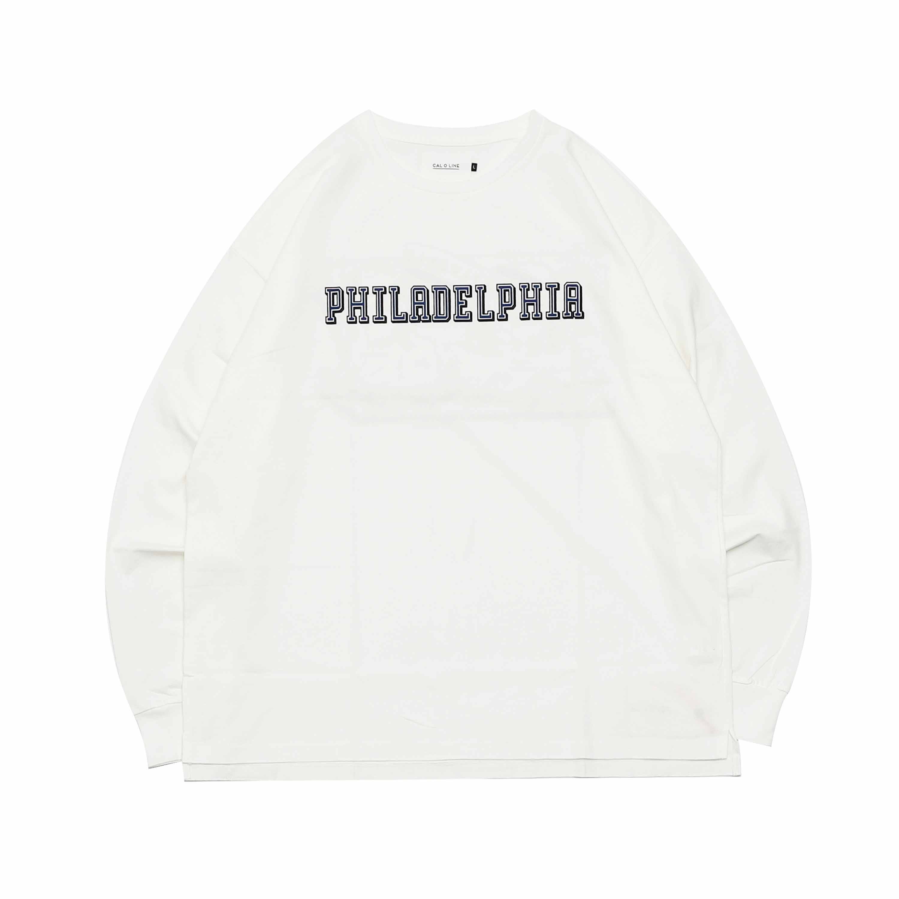 &quot;PENN MAP&quot; LONG SLEEVE TEE - WHITE