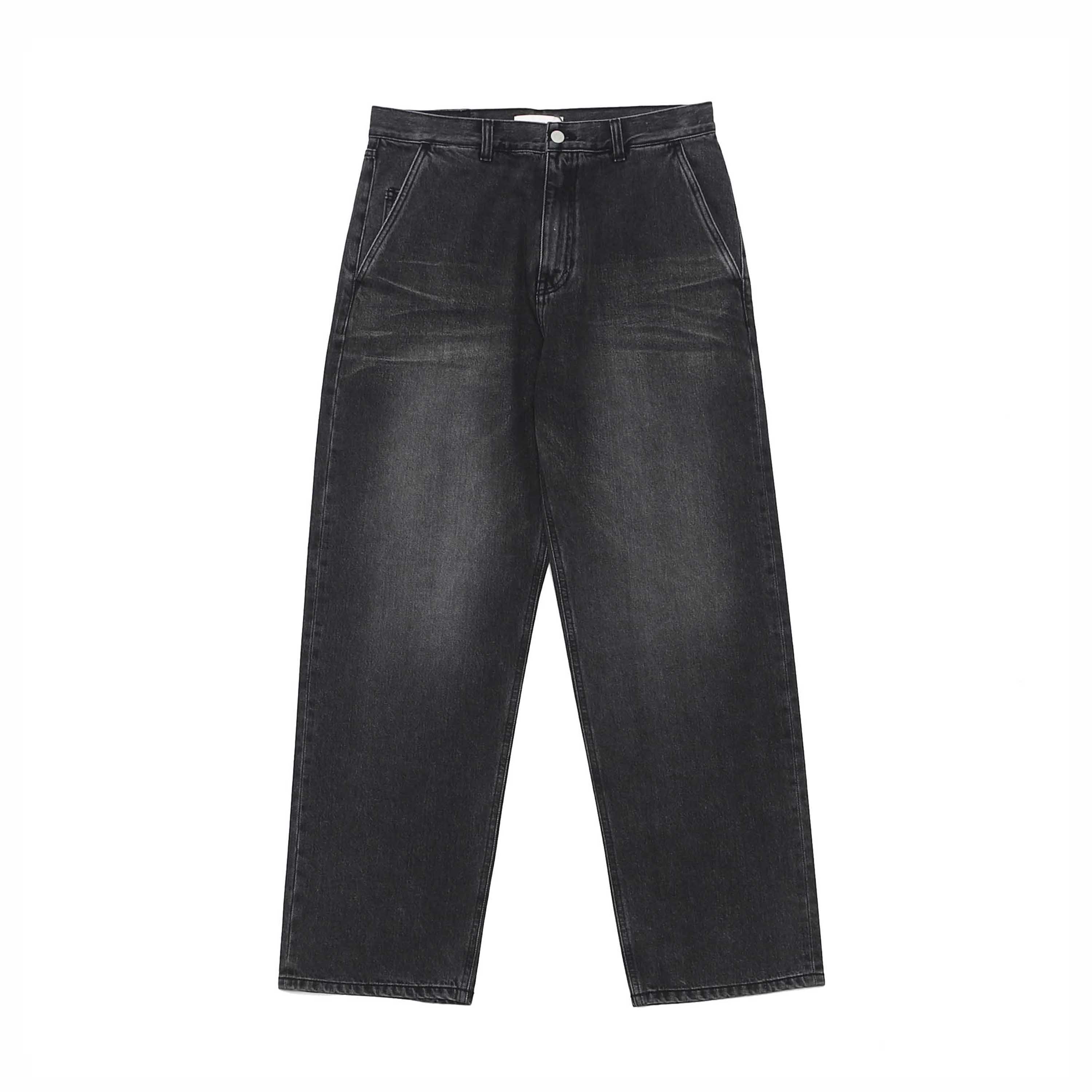 RELAXED DENIM PANTS  - BLEACHED BLACK
